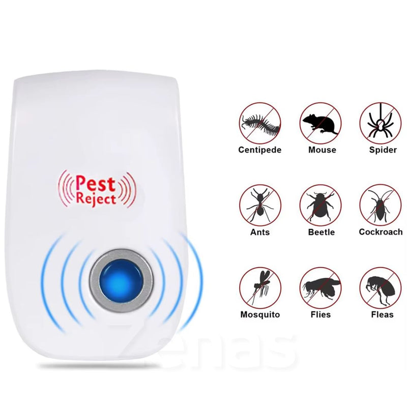 Pest Reject™ Repelente Eletrônico Ultrassônico Anti-Pragas