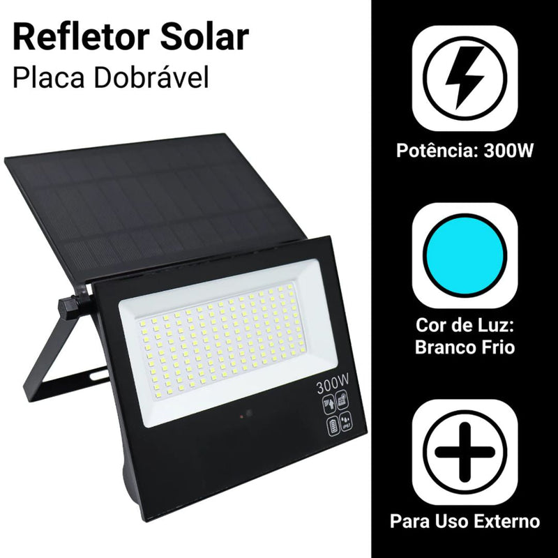 Refletor Solar Ultra Potente ZenLux 300W LED Branco
