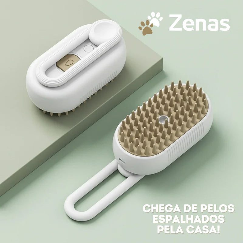 Escova Brush Pet A Vapor 3 Em 1 Removedora De Pelos e Limpeza Eficaz
