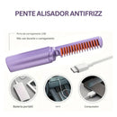 Pente Alisador e Modelador Antifrizz De Bolsa Recarregável Com Aquecimento Rápido