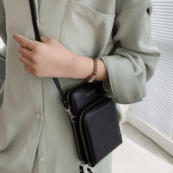 Bolsa Feminina Transversal Porta Celular Com 3 Divisórias - ZenBag®