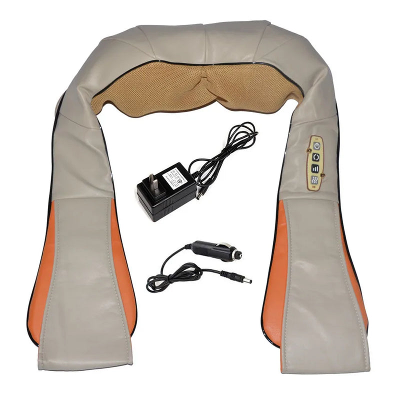 Massageador Shiatsu 3D De Pescoço Costas e Ombros Com Infravermelho Aquecido (Pode Usar Em Casa Ou No Carro)