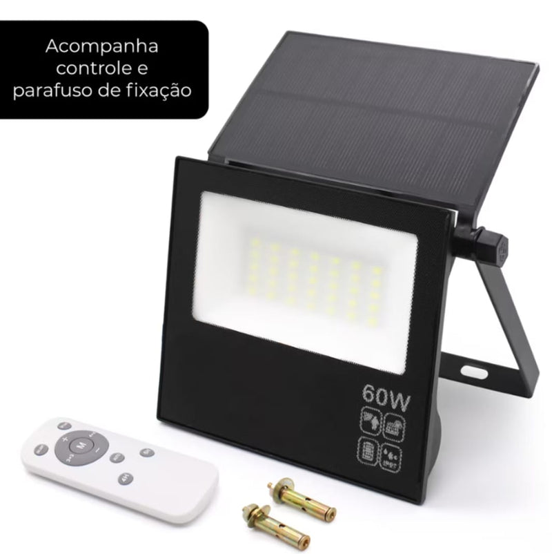 Refletor Solar Ultra Potente ZenLux 60W LED Branco