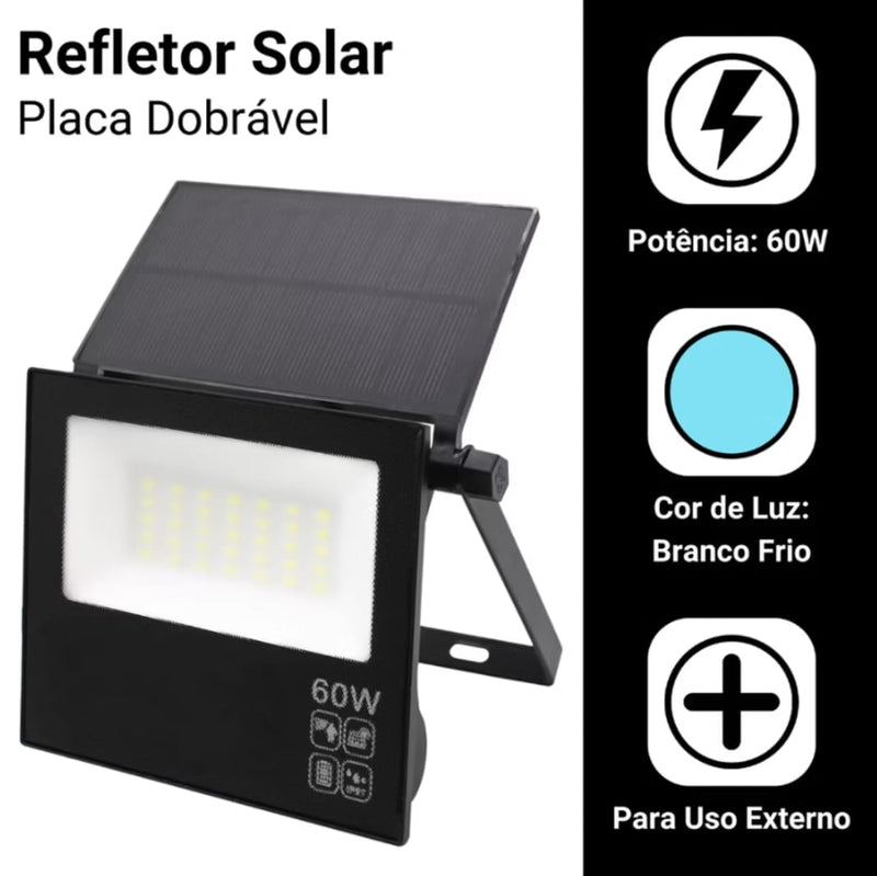Refletor Solar Ultra Potente ZenLux 60W LED Branco