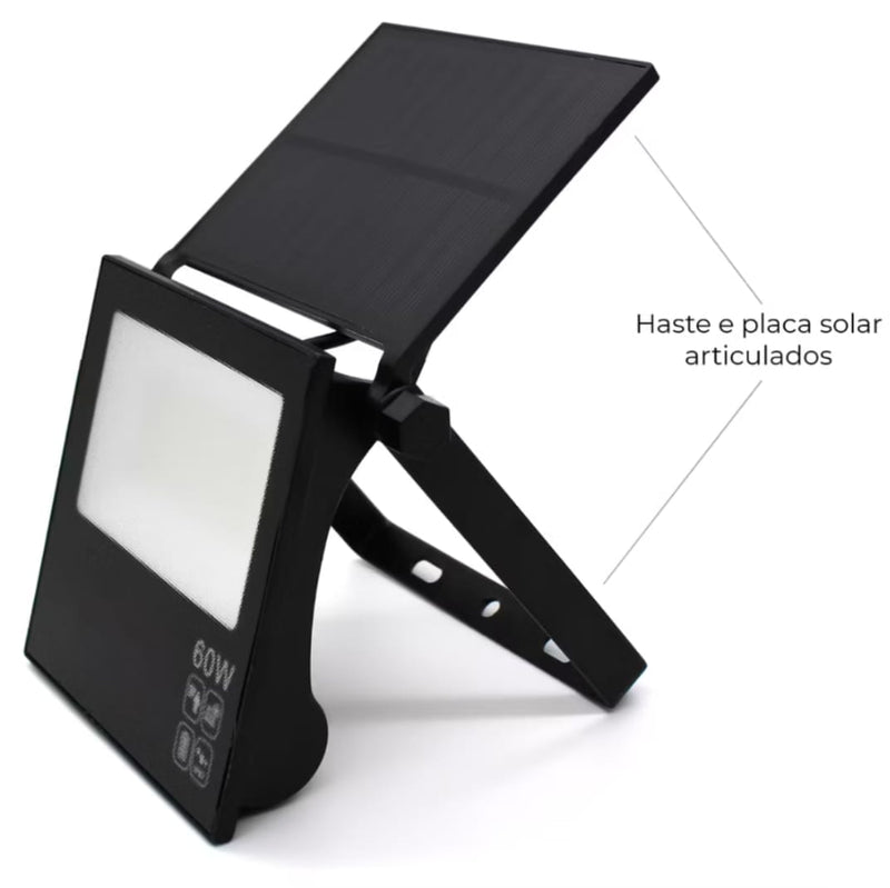 Refletor Solar Ultra Potente ZenLux 60W LED Branco