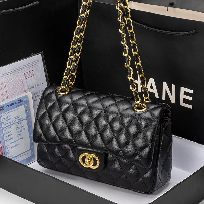 Bolsa Crossbody Moderna Com Alça Couro Genuíno