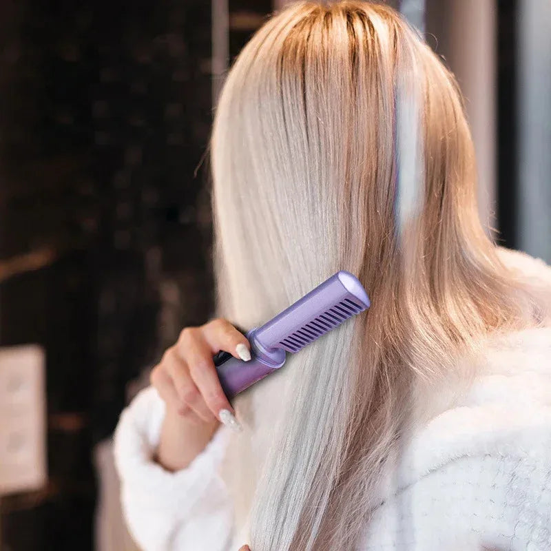Pente Alisador e Modelador Antifrizz De Bolsa Recarregável Com Aquecimento Rápido
