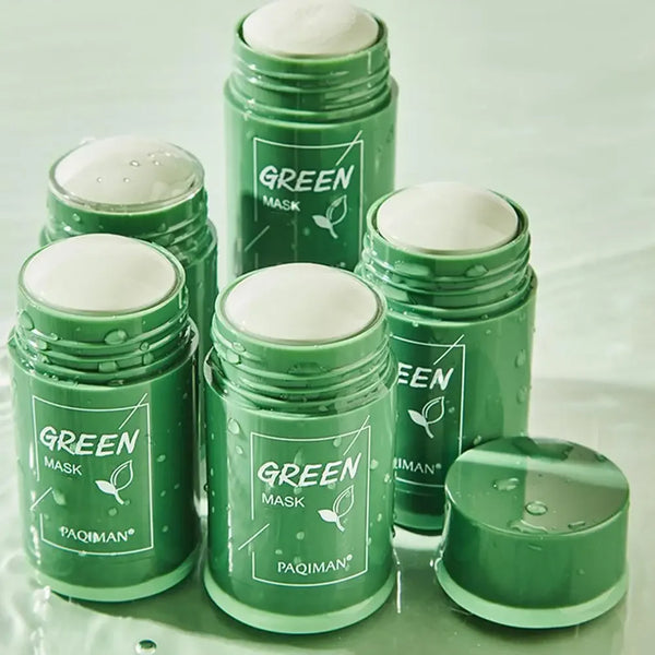 Máscara Chá Verde Anti-Acne e Removedor De Cravos - Limpeza Profunda e Reduz Oleosidade Facial Green Mask