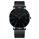 Relógio De Quartzo Geneva Elegante Minimalista Black