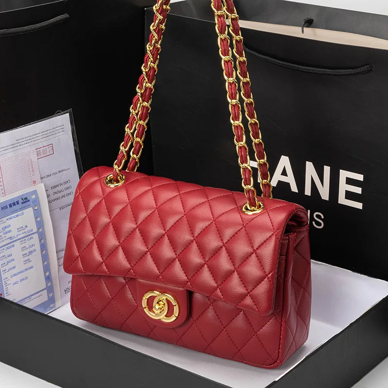 Bolsa Crossbody Moderna Com Alça Couro Genuíno