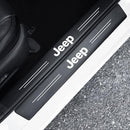 4 Peças Soleira Fibra De Carbono Adesivo - Sticker Carbon™