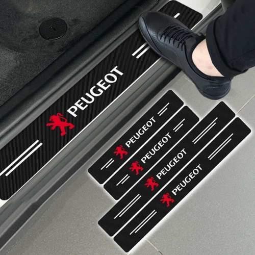 4 Peças Soleira Fibra De Carbono Adesivo - Sticker Carbon™