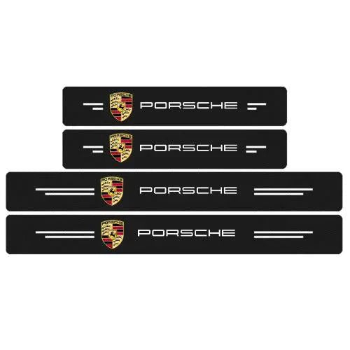 4 Peças Soleira Fibra De Carbono Adesivo - Sticker Carbon™
