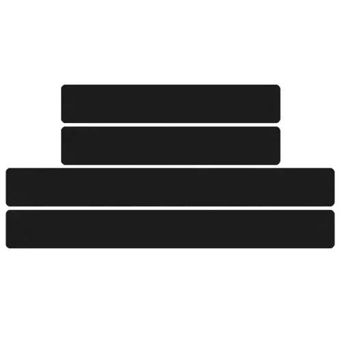 4 Peças Soleira Fibra De Carbono Adesivo - Sticker Carbon™