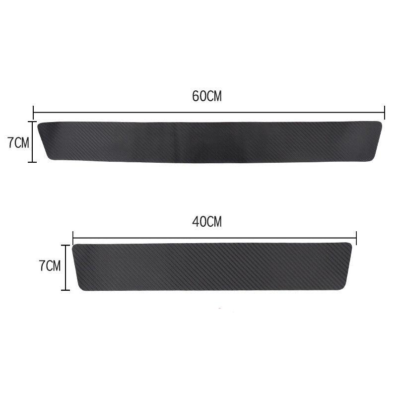 4 Peças Soleira Fibra De Carbono Adesivo - Sticker Carbon™