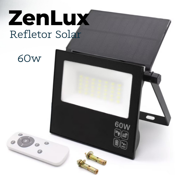 Refletor Solar Ultra Potente ZenLux 60W LED Branco